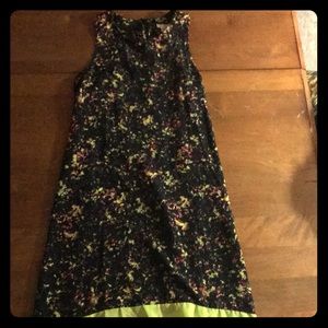 Sleeveless dress super cute yellowtrim multicolor